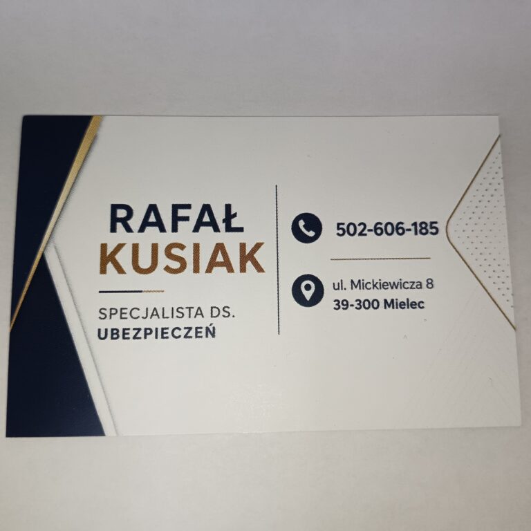 Specjalista ds. ubezpieczeń – Rafał Kusiak
