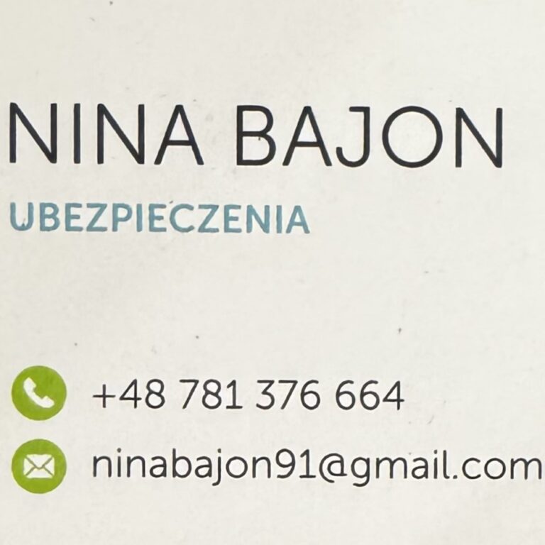 Agent Ubezpieczeniowy Nina Bajon